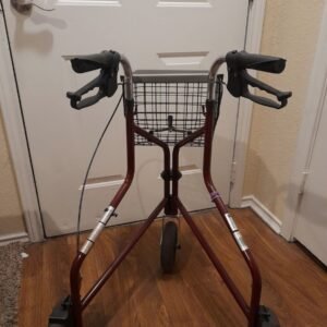 Heavy-Duty Folding Rollator Walker with Basket & Tray